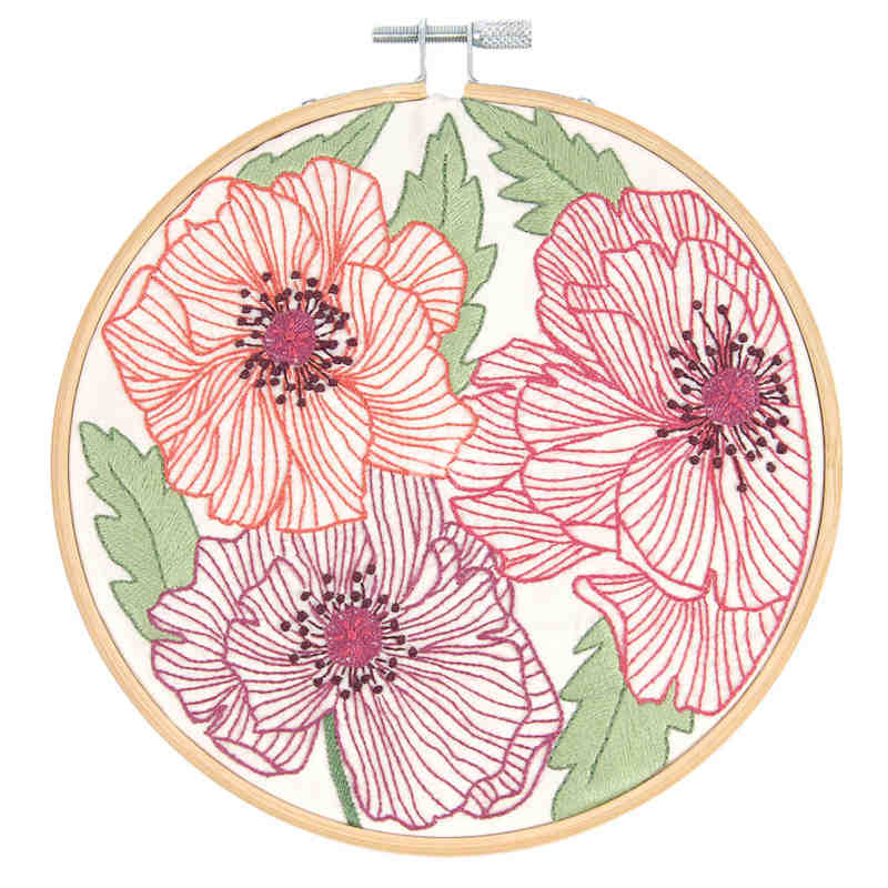 Poppies Embroidery Kit by DMC TB242