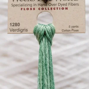 1280 Verdigris Weeks Dye Works embroidery floss skein