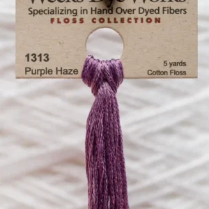 1313 Purple Haze Weeks Dye Works embroidery floss skein