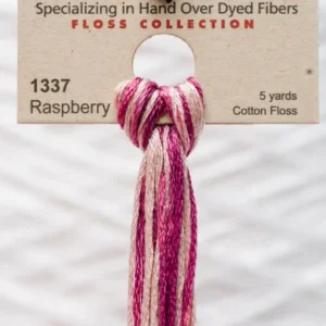 1337 Raspberry Tart Weeks Dye Works embroidery floss skein