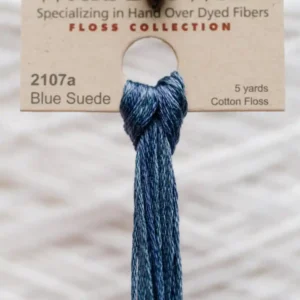 2107a Blue Suede Weeks Dye Works embroidery floss skein