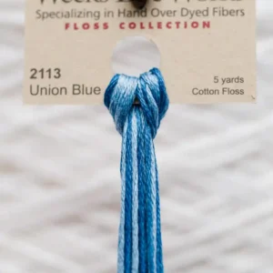 2113 Union Blue Weeks Dye Works embroidery floss skein