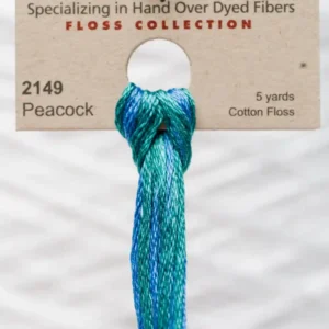 2149 Peacock Weeks Dye Works embroidery floss skein