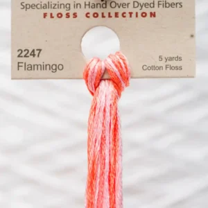 2247 Flamingo Weeks Dye Works embroidery floss skein