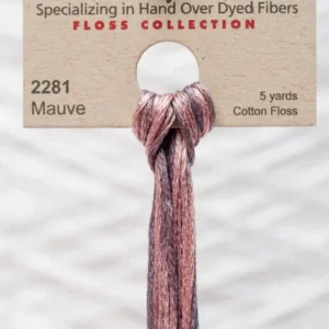 2281 Mauve Weeks Dye Works embroidery floss skein