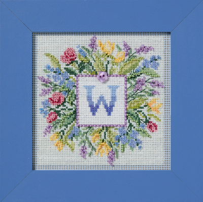 Floral Monogram Button and beads Kit by Mill Hill MH14-2616