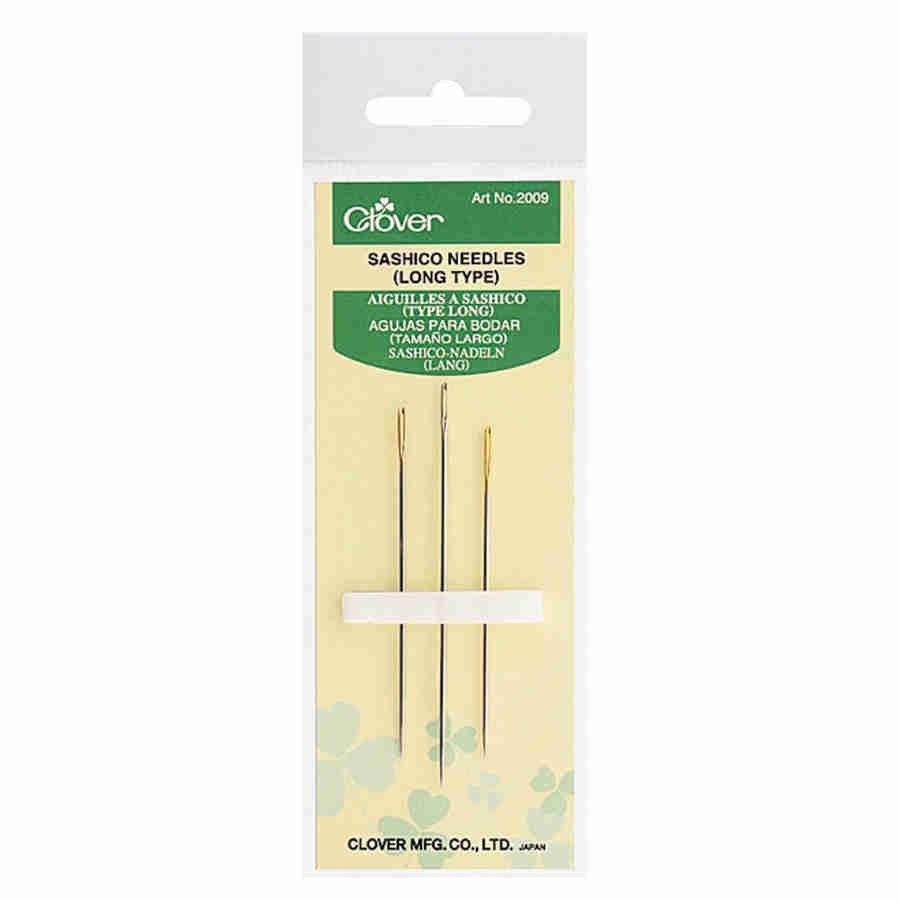 Clover sashiko long needles pack